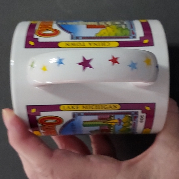 Chicago Tourist Mug, 3 7/8inHx3 1/4in.W mouth of Mug. Multicolors, vibrant color - Picture 4 of 6